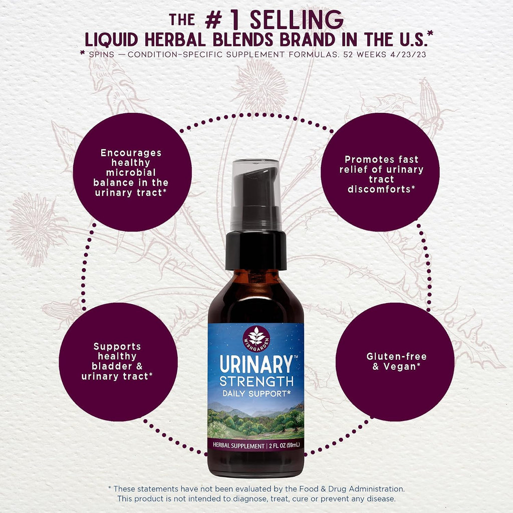 WishGarden Herbs Urinary Strength, Cranberry & Uva Ursi Tincture, 1oz