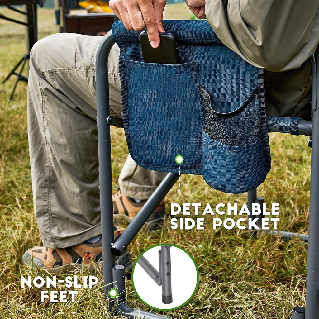 TIMBER RIDGE Aluminum Oversized Camping Chair, Support 400lbs