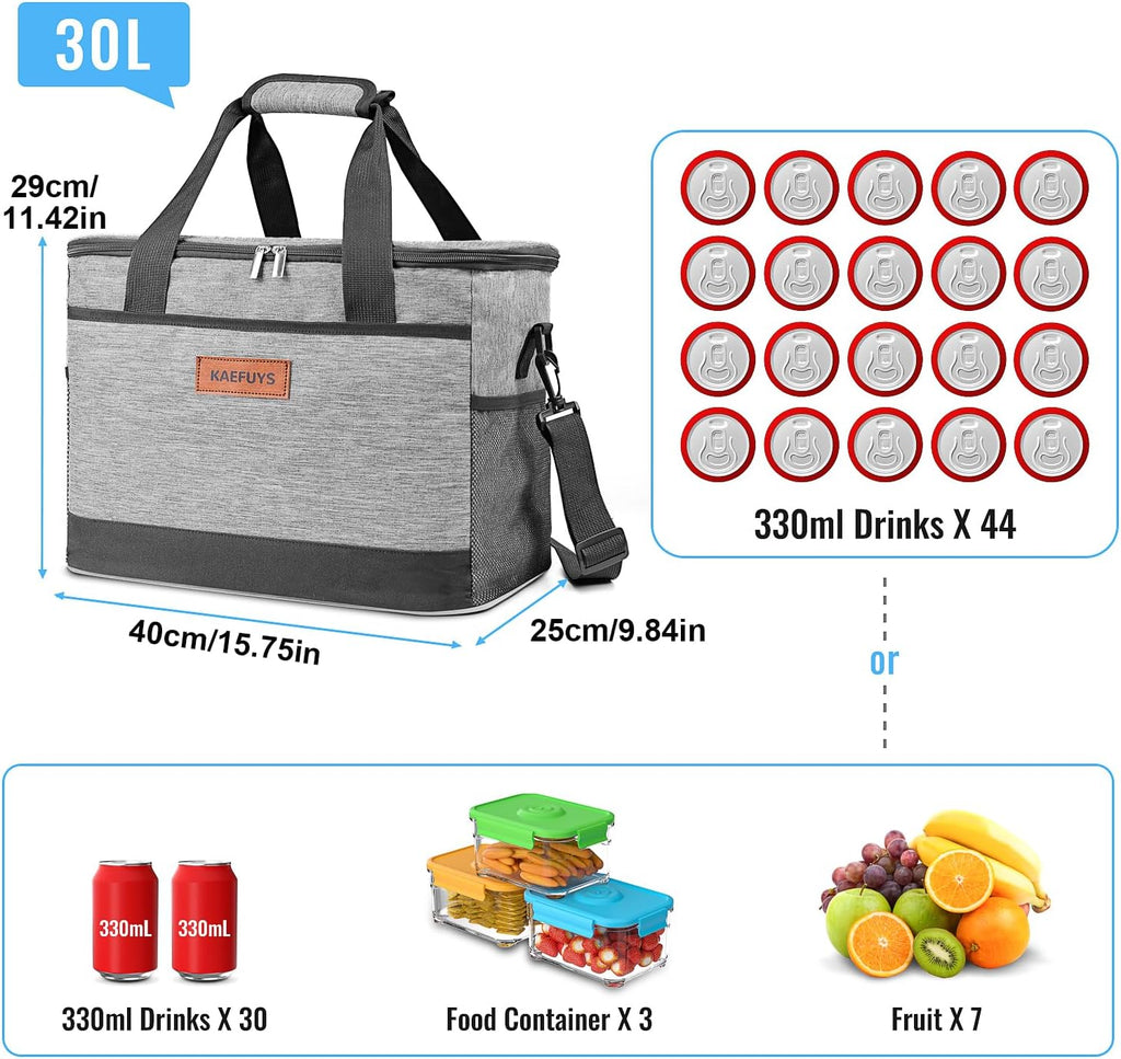 Soft Cooler Bag Insulated 30L for Men Women for Camping Travel Picnic Work
