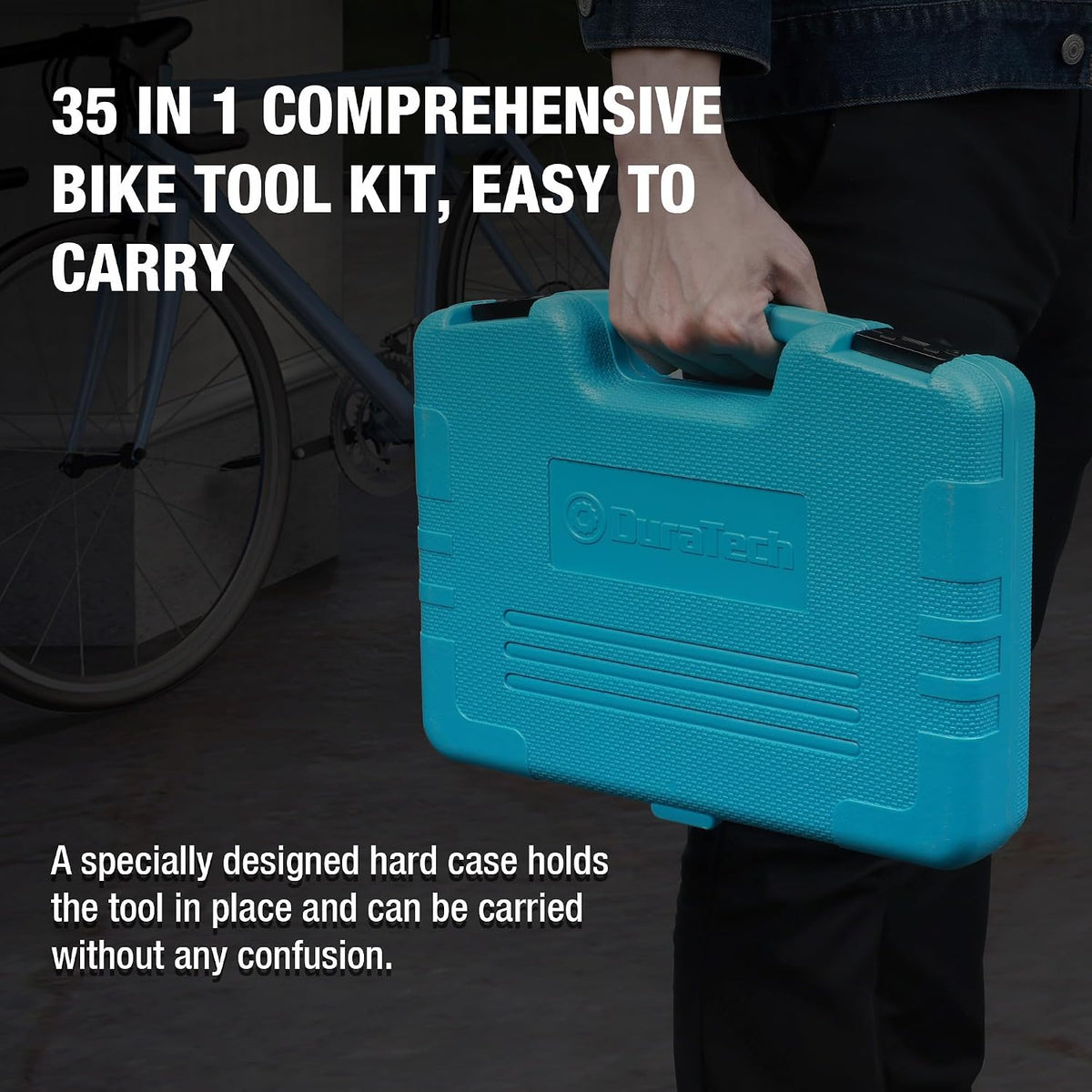 DURATECH 35PC Bike Repair Tool Kit with Carry Storage Case