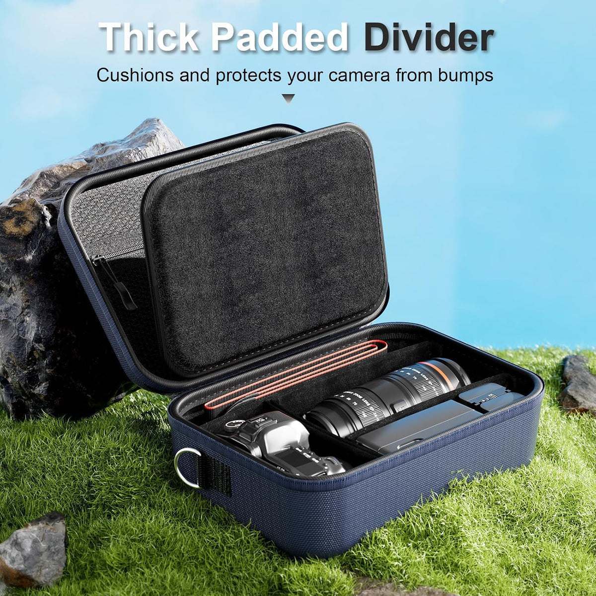 ProCase Hard Shell Camera Case for Canon Rebel T7 -Navy