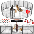 VISCOO Dog Playpen Outdoor, 16 Panels 40" High Metal Dog Fence with Gate
