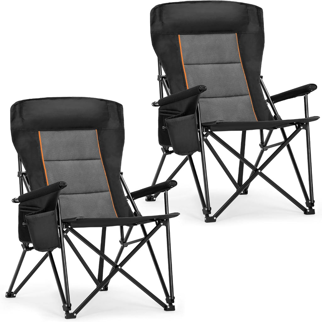 ALPHA CAMP Oversized Camping Chair for Adult Lawn Chair for Outdoor Camping