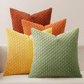 MIULEE Fall Burnt Orange Decorative Throw Pillow Covers 18x18 Set of 4