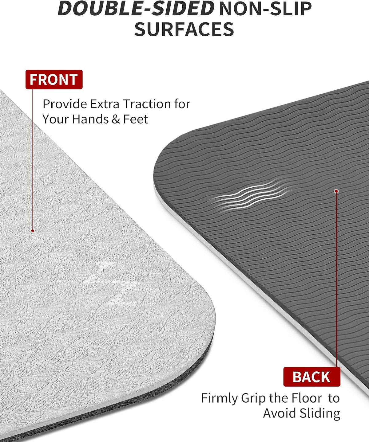 CAMBIVO 72''x48'' Large Yoga Mat, Extra Thick TPE Workout Mat