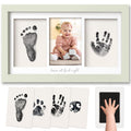 KeaBabies Inkless Hand and Footprint Kit, Boy Girl Newborn Keepsake (Sage)
