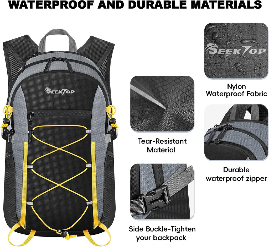 Seektop Packable Waterproof Hiking Backpack, 20L Lightweight Daypack