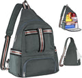 Crossbody Lunch Backpack, Double Deck Large Insulated leakproof Lunchbox