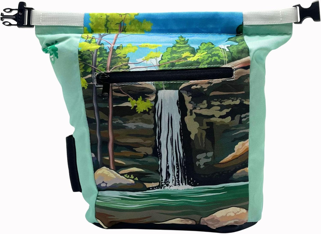 Rock Climbing Chalk Bucket | for Bouldering Gym & Outdoor Use | Durable Hook & Loop Closure, 2 Zippered Pockets, Easy-Carry Handle