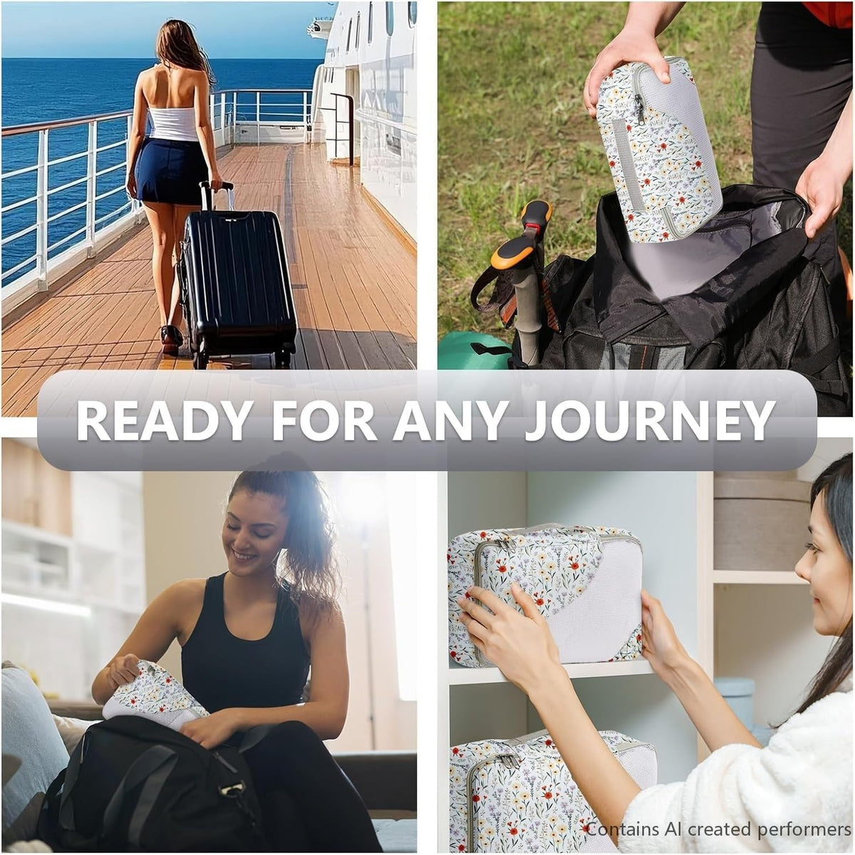 OlarHike 8 Set Packing Cubes for Travel,Gifts for Women Mom,Anti-Tearing Suitcase Organizer,with Over 1000 pcs Mesh Holes,Vacation Essentials & Accessories for Cruise Ship