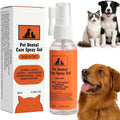Pet Dental Spray Gel for Dogs & Cats, No Brushing Pet Oral Care Spray, Self-Adhering Gel Film for Teeth Cleaning, Breath Freshener & Plaque Tartar Control, Gum Health Support