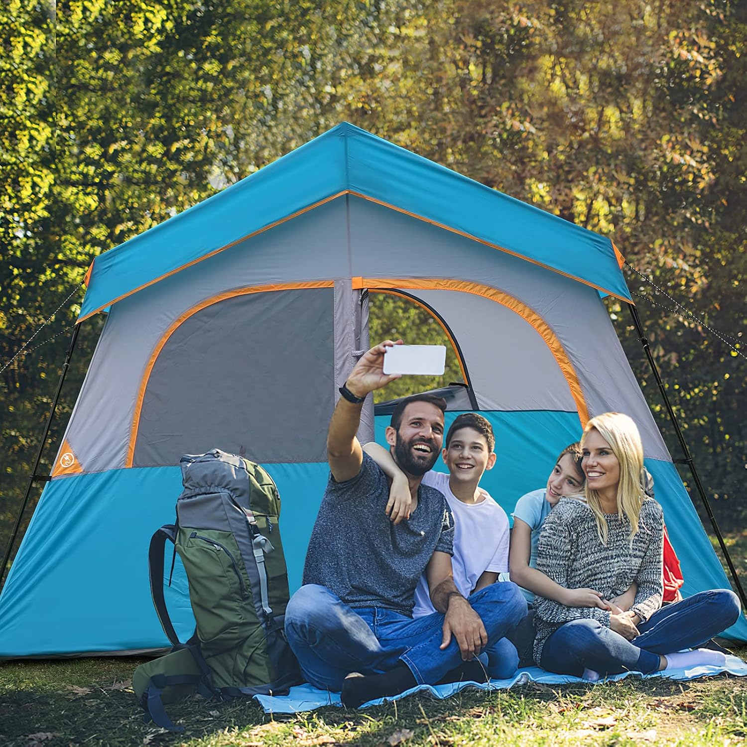 HIKERGARDEN 6-8 Person Tent for Camping Family Outdoor Cabin Tent