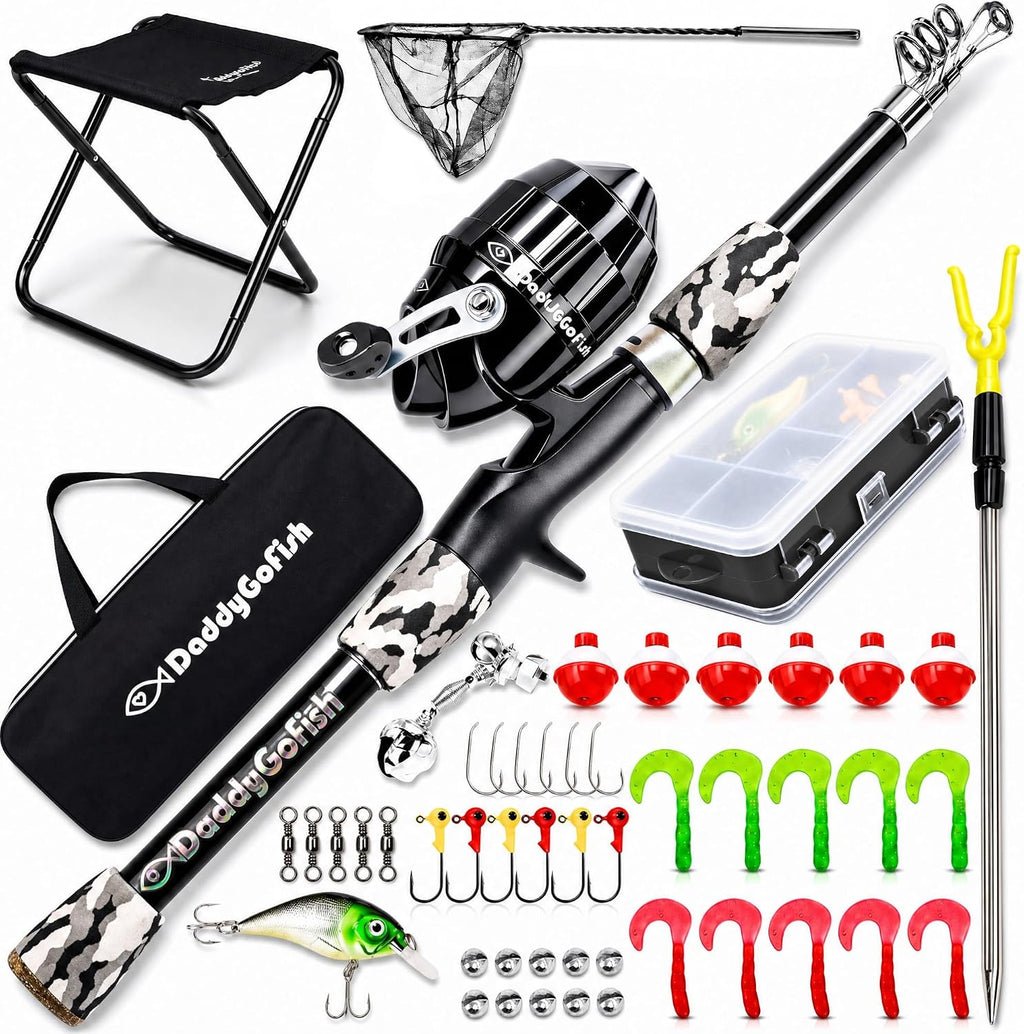 Kids Fishing Pole for Boys, Girls & Youth Age, Toddler Fishing Pole Set Kit