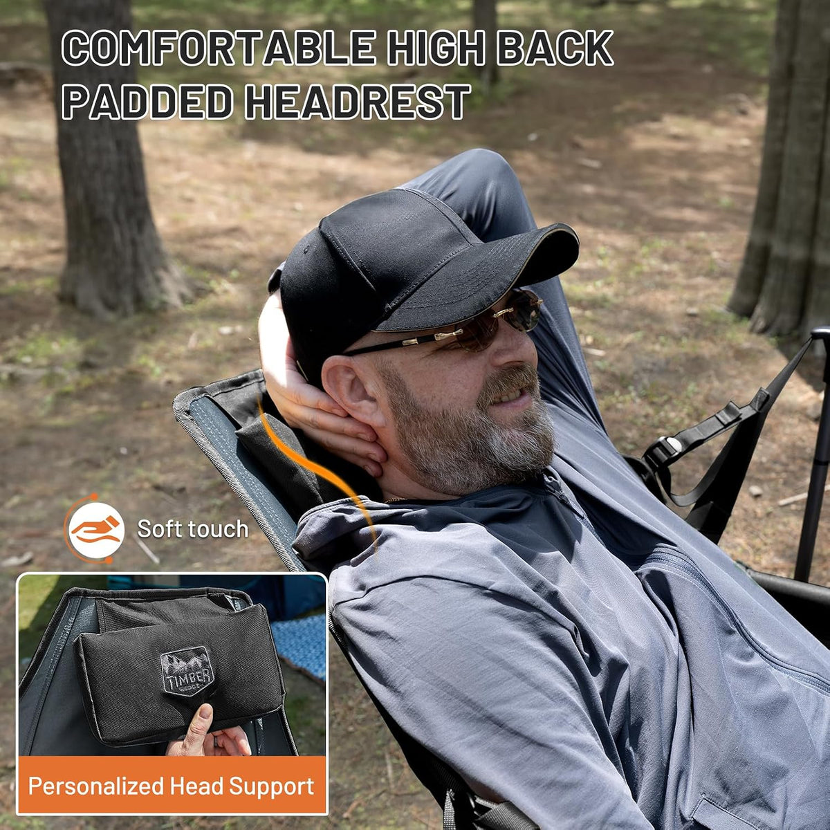 TIMBER RIDGE Hammock Camping Chair, Oversized Swinging Chair, 400lbs Load