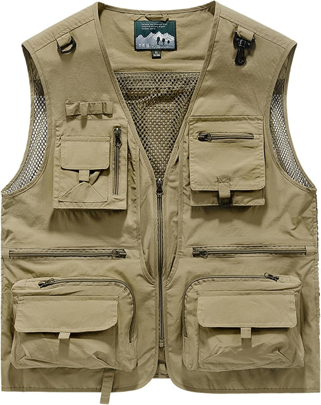 Men's Lightweight Mesh Fishing Vest Utility Outdoor Multi-Pocket Hunting Cargo Vest