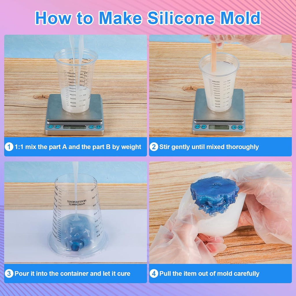 Silicone Mold Making Kit 282oz - 20A Liquid Silicone Rubber