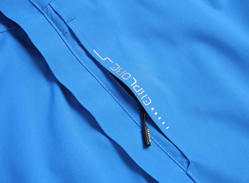Men's Lightweight Waterproof Rain Jacket,Shell Hooded Outdoor Raincoat Hiking Windbreake jacket