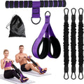 Pedal Resistance Bands with Handles, 30-90lbs Adjustable Foot Pedal Resistance Band, 3 Tube Exercise Bands with Handle for Core Abs Arm Leg, Portable Home Gym Workout Equipment for Men & Women