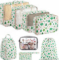 8 Set Packing Cubes for Travel, Durable Luggage Packing Organizers, Carry-On Accessories, TSA Approved See-Through Cubes, Space-Saving Storage Bags, Gifts for Women (Forest Greenery)