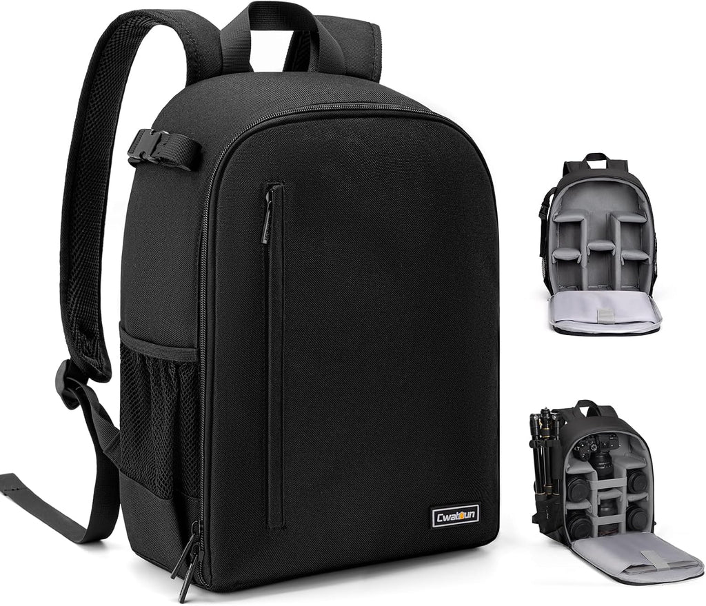 Cwatcun Camera Backpack, DSLR Bag Lightweight Water-resistant