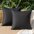 MIULEE Decorative Outdoor Pillow Covers Waterproof 18x18 Black