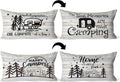 SiuSue Campers Decor Reversible Throw Pillow Case, Double Sided 12 x 20 Inch Set of 2, Camping Lovers Gifts, Campers Gifts, Trailer Decor Cushion Cover for Sofa Couch Bed