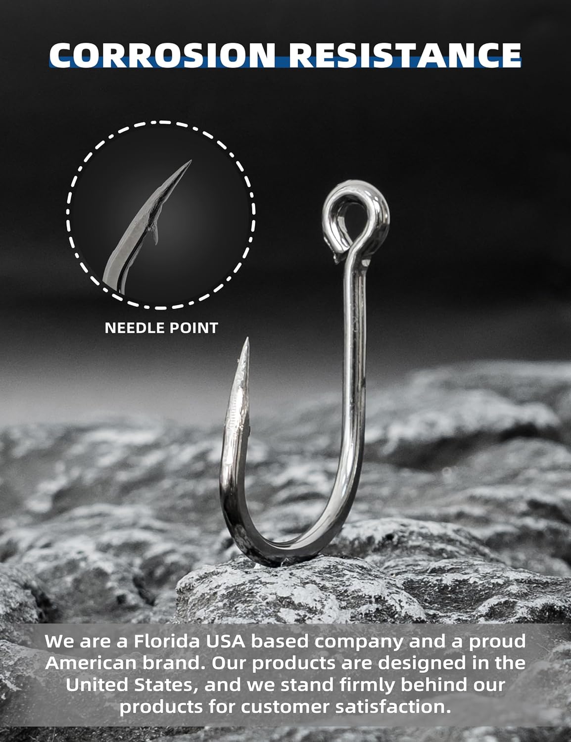 BLUEWING Stainless Steel Live Bait Hooks 10pcs/20pcs Ultra Sharp & Durable for Saltwater & Freshwater Fishing