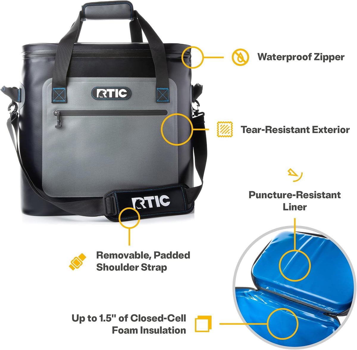 RTIC 50 Can Ultra-Tough Soft Cooler Waterproof
