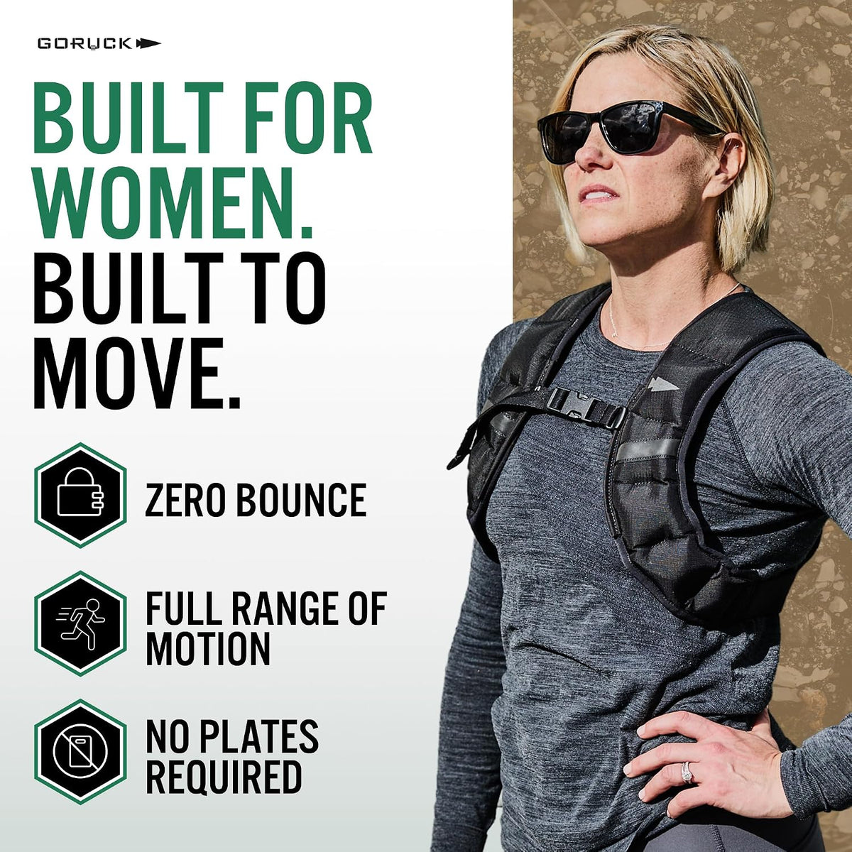 GORUCK Spy Ruck Women's Weighted Vest for Walking & Running - Weight Vest for Women Fitness Training with Adjustable Fit, Low-Profile Design for Weight Loss