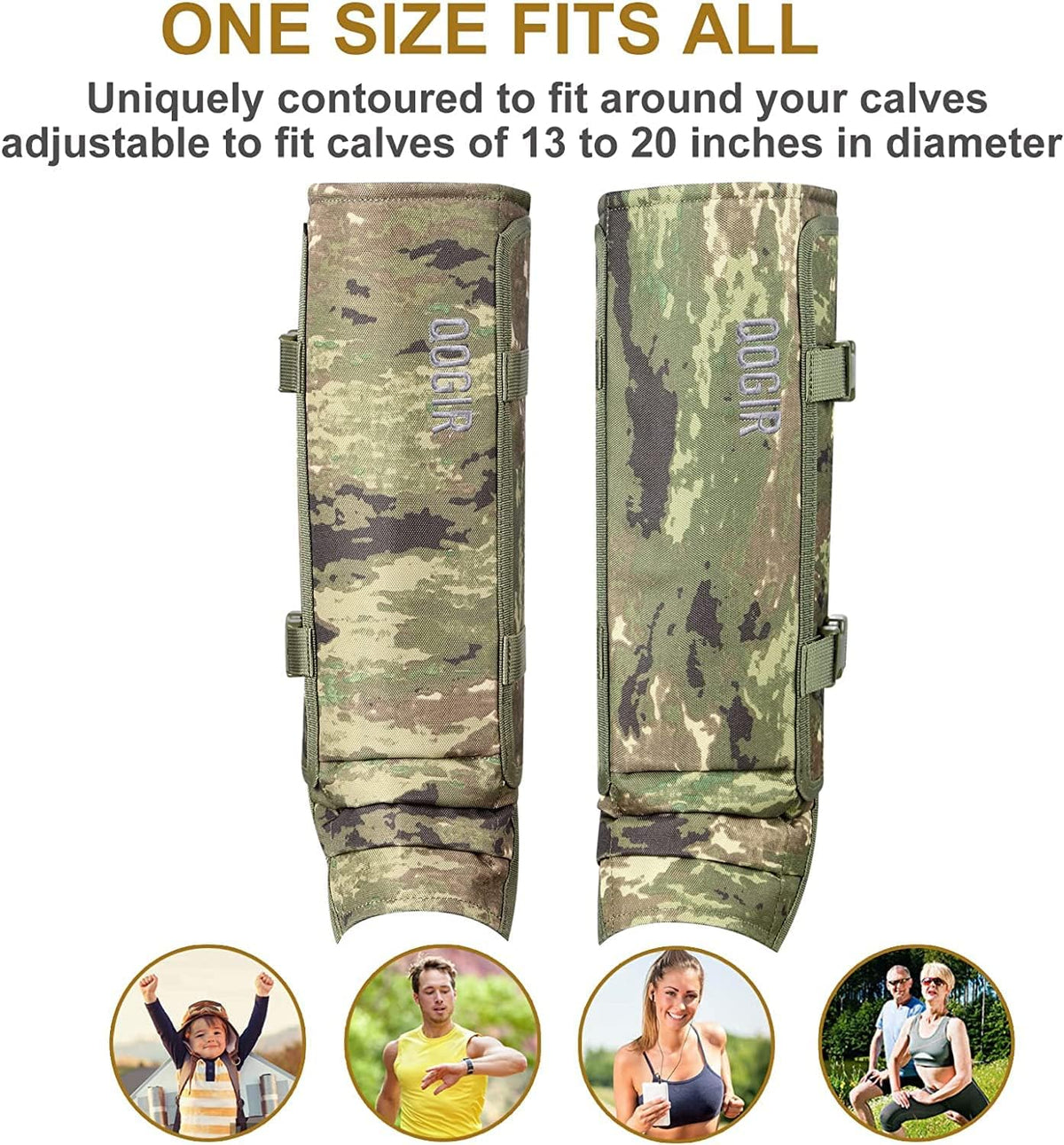Leg Gaiters Hunting Gaiters, Adjustable Snow Boot Gaiters, Waterproof Snake Gaiters for Hiking Walking Skiing
