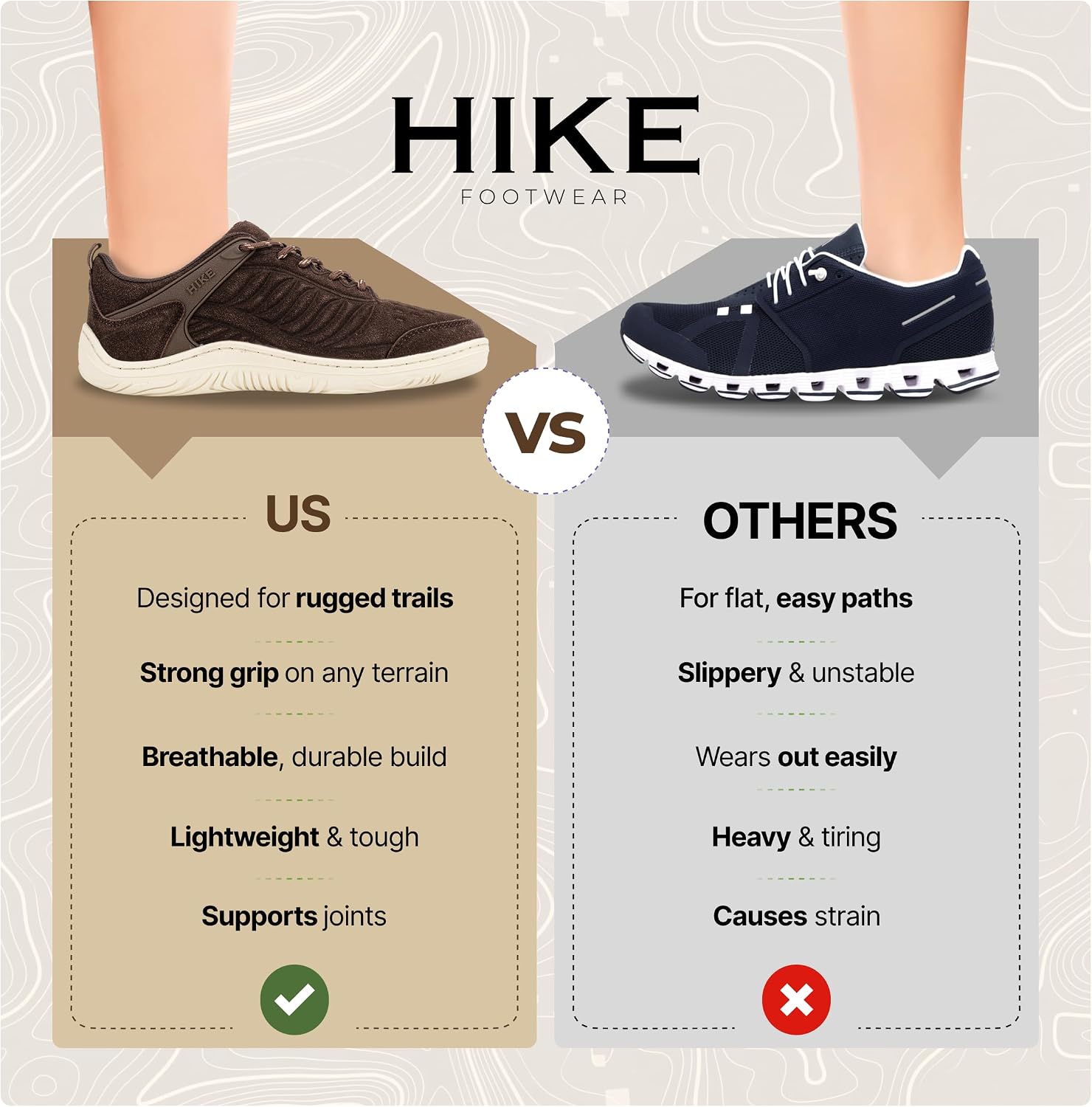 Hike Footwear Ridge Plus Barefoot Hiking Trail Shoes, Low-Cut, Zero Drop