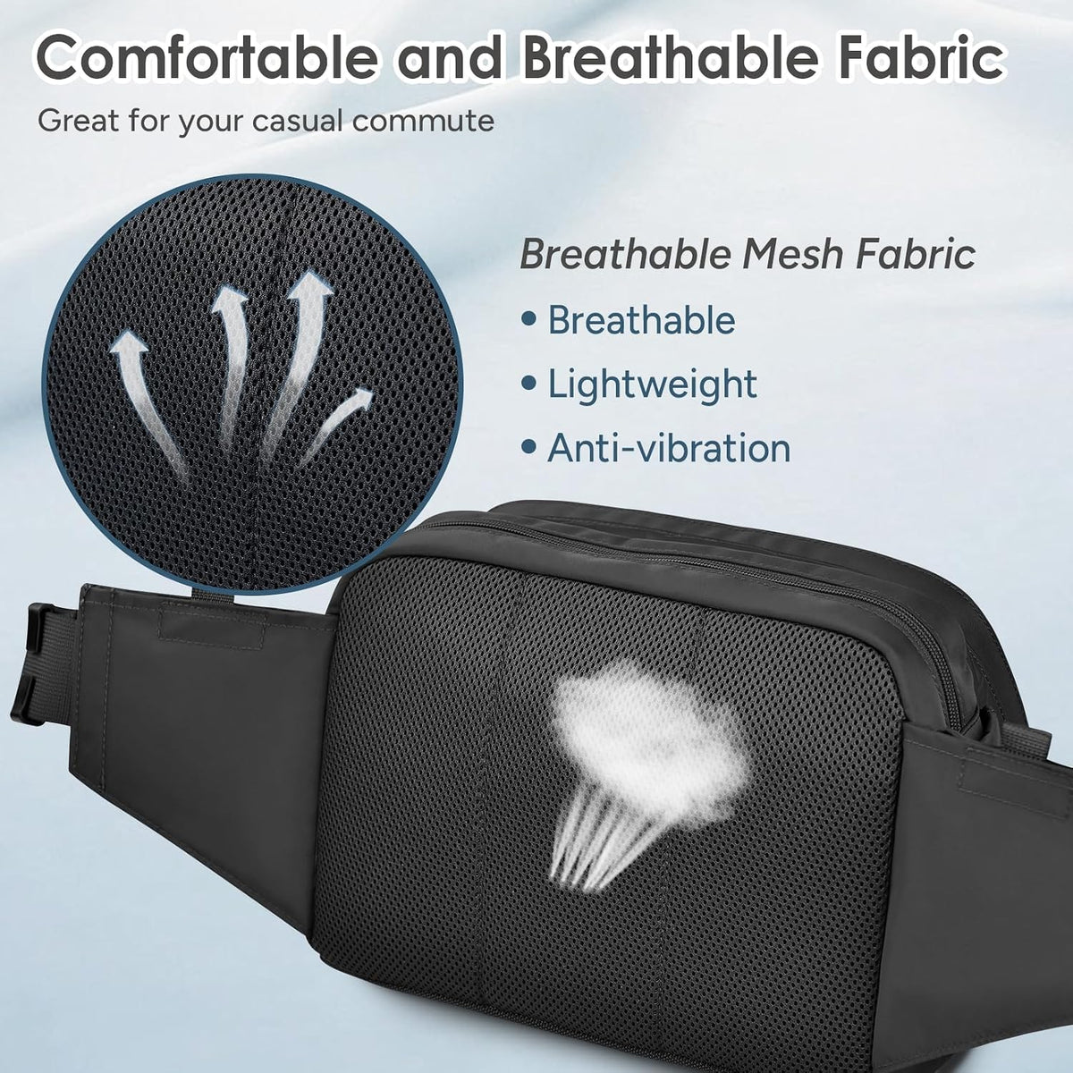 Large Crossbody Waist Bag Tactical Fanny Pack for Men Hip Bum Bag with Water Bottle Holder Adjustable Belt, Workout Traveling Casual Running Hiking Cycling