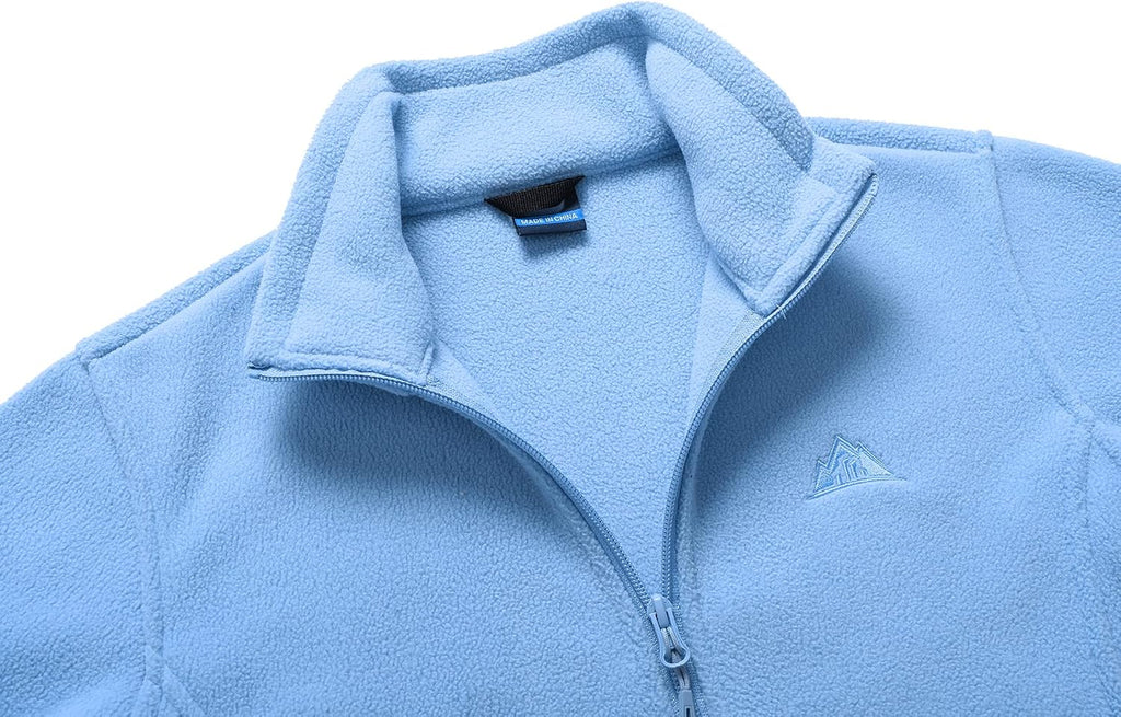 GIMECEN Women's Full Zip Soft Polar Fleece Jacket Outdoor Recreation Coat
