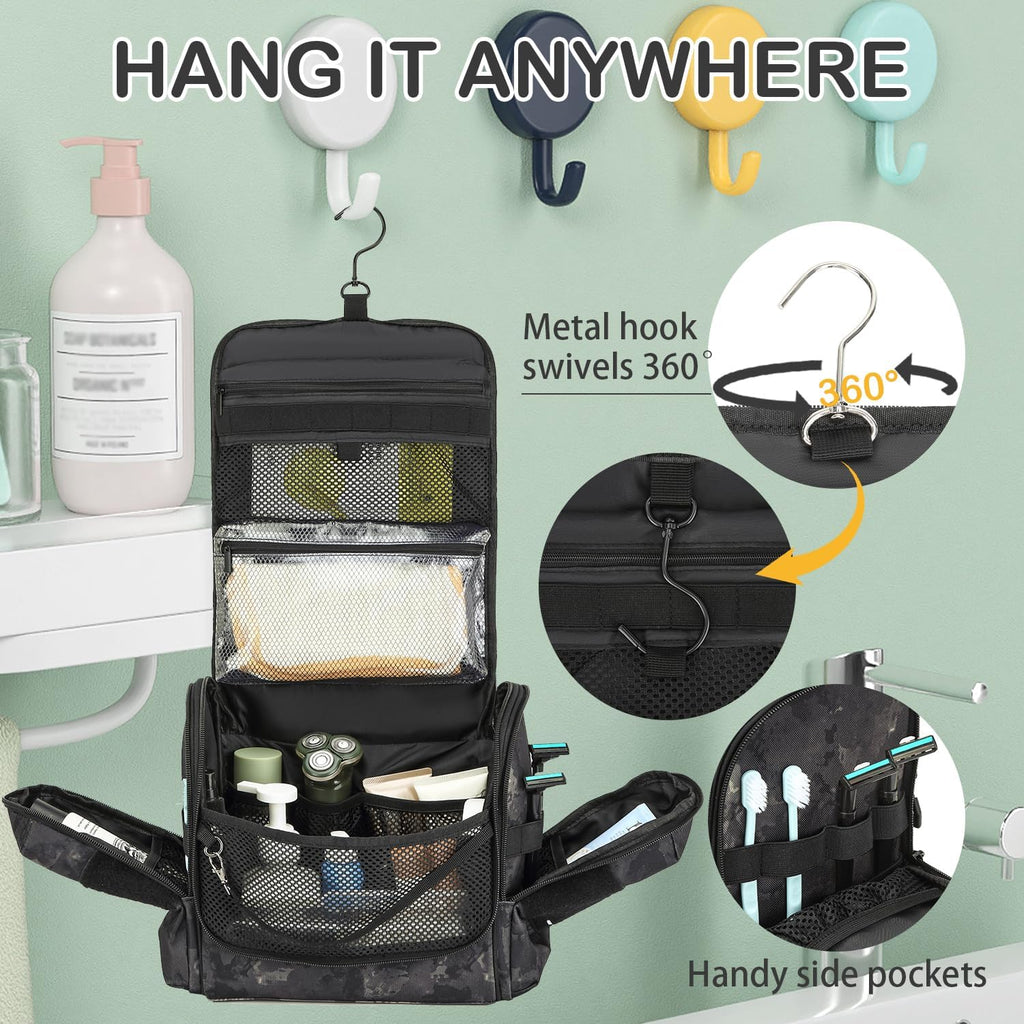 Tactical Toiletry Bag for Men, Hanging Travel Toiletry Bag Men Dropp Kit