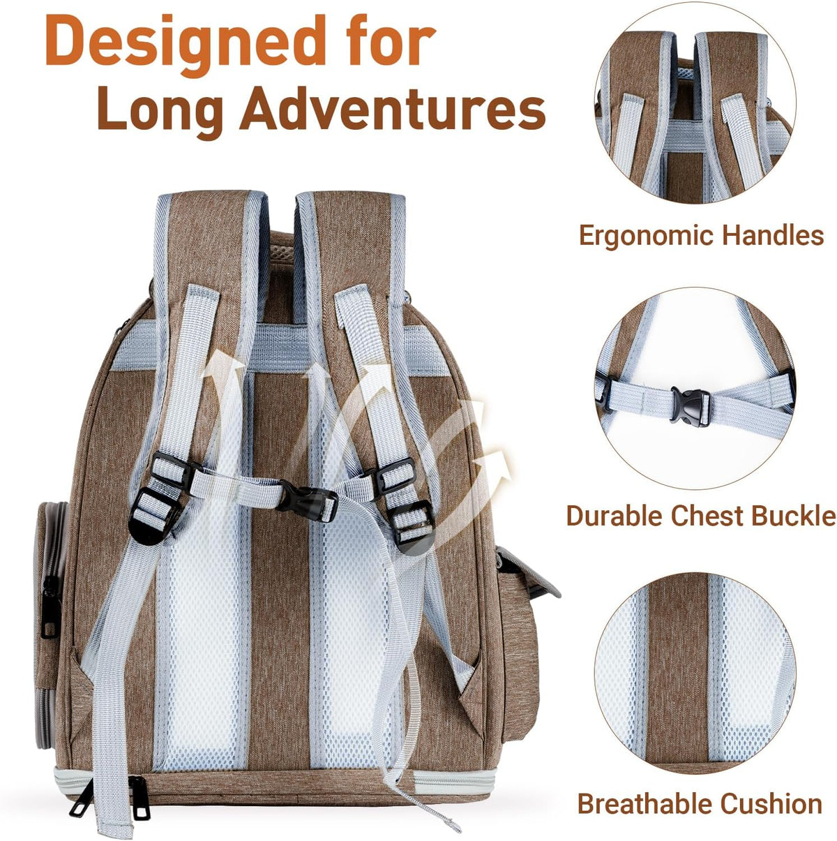 Cat Backpack Carrier Clear Bubble Window for Cats & Small Dogs up to 15 lb