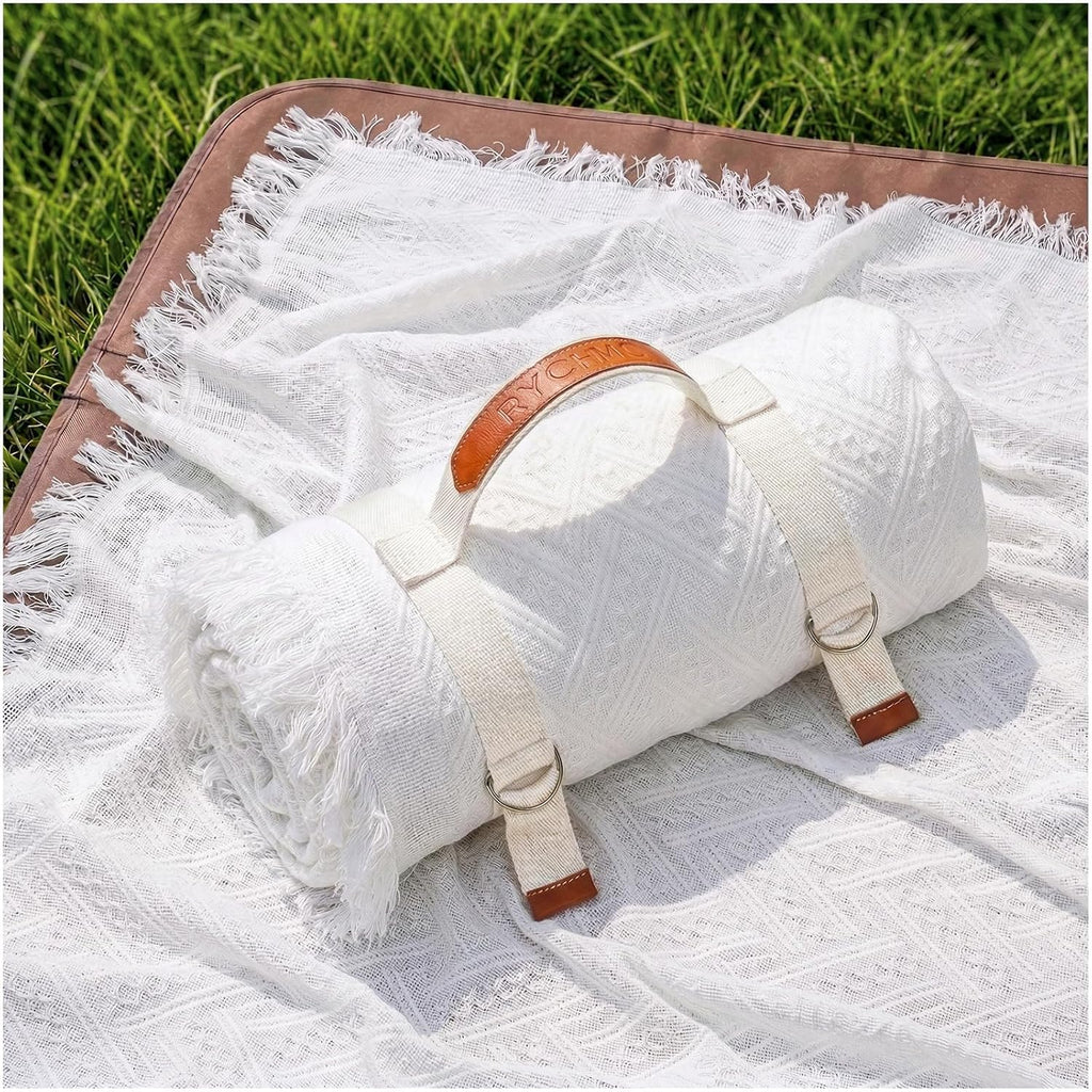 RYCHIC 2 in 1 Extra Large Camping Blanket Outdoor Rug Picnic Yoga Mat Lightweight Car Essential Roadtrip Gadget Rv Accessories Glamping Gear Must Haves Hiking Backpacking Necessities Women Beach Gift