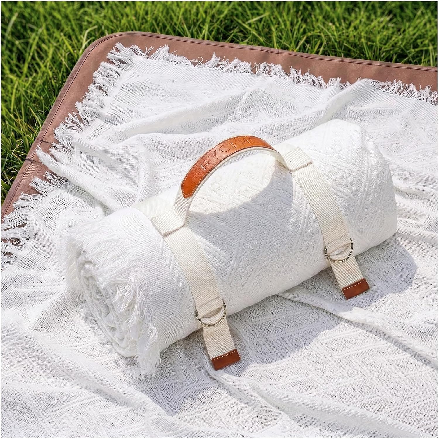 RYCHIC 2 in 1 Extra Large Camping Blanket Outdoor Rug Picnic Yoga Mat Lightweight Car Essential Roadtrip Gadget Rv Accessories Glamping Gear Must Haves Hiking Backpacking Necessities Women Beach Gift