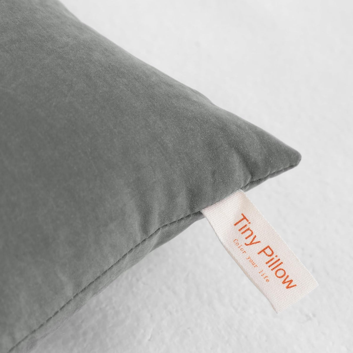 NTBAY Tiny Pillows, Set of 2, 7"x11", Dark Grey