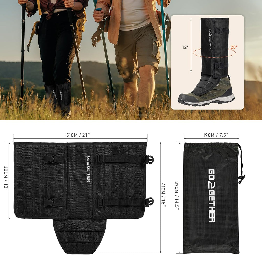 G2 GO2GETHER Snake Gaiter, Gaiters for Hunting, Waterproof Snake Chap for Men and Women,Shoe Boot Leg Gaiter with Adjustable Size