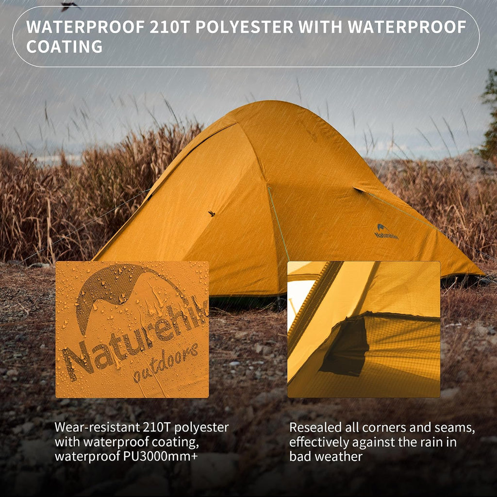 Naturehike Cloud Up 1 Person Tent, Lightweight Backpacking Tents for One Man, Waterproof Ultralight One Person Tent for Camping Hiking Backpacking