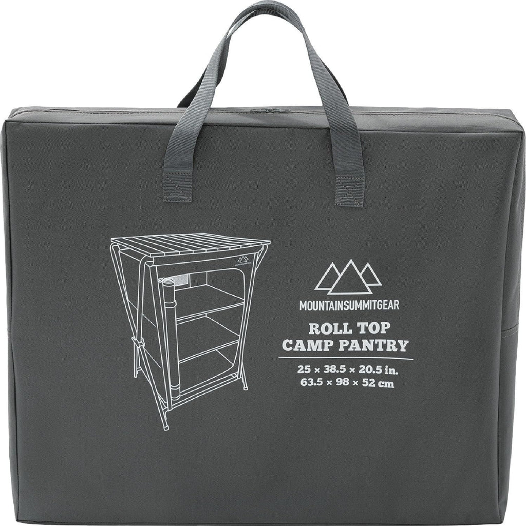 MOUNTAIN SUMMIT GEAR Foldable Roll Top Camping Pantry and Table, Made by Caddis Sports