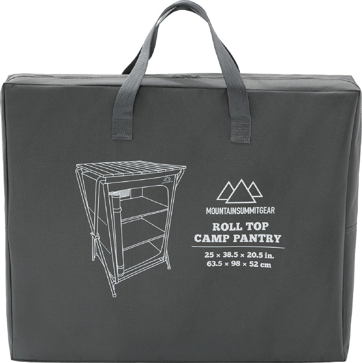 MOUNTAIN SUMMIT GEAR Foldable Roll Top Camping Pantry and Table, Made by Caddis Sports