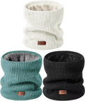 MSDC Winter Neck Gaiters for Men 3 Pack,Neck Warmer Men Women with Thermal Thick Warm Fleece Lined Cold Weather