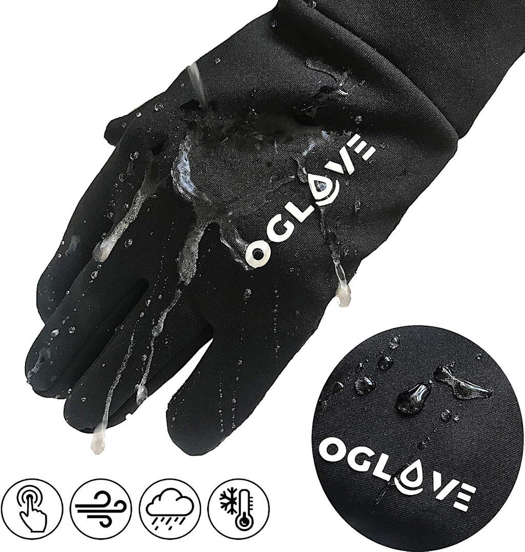 OGLOVE Waterproof Thermal Sports Gloves, Touchscreen Sensitive Field Gloves for Football, Soccer, Rugby, Mountain Biking, Cycling, Fishing and More