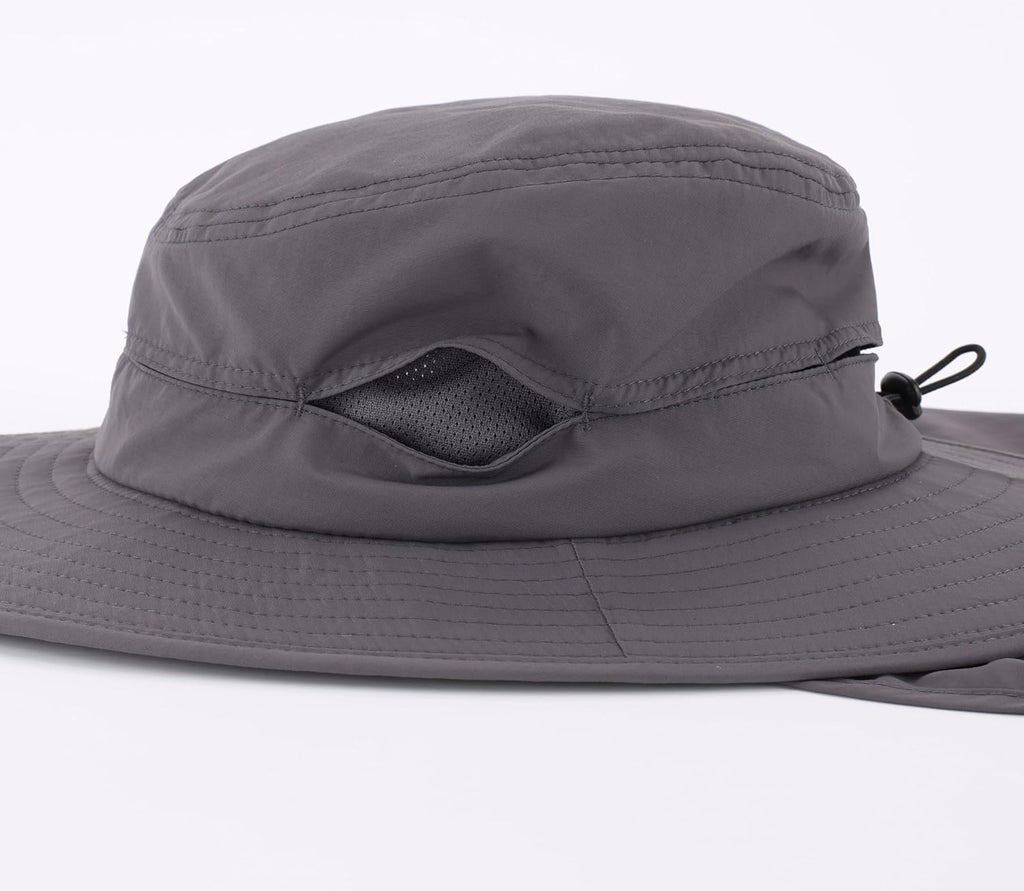 Connectyle Wide Brim Sun Hat for Men Women UPF 50+ Breathable Fishing Hat with Neck Flap Outdoor Hiking Safari Bucket Hats