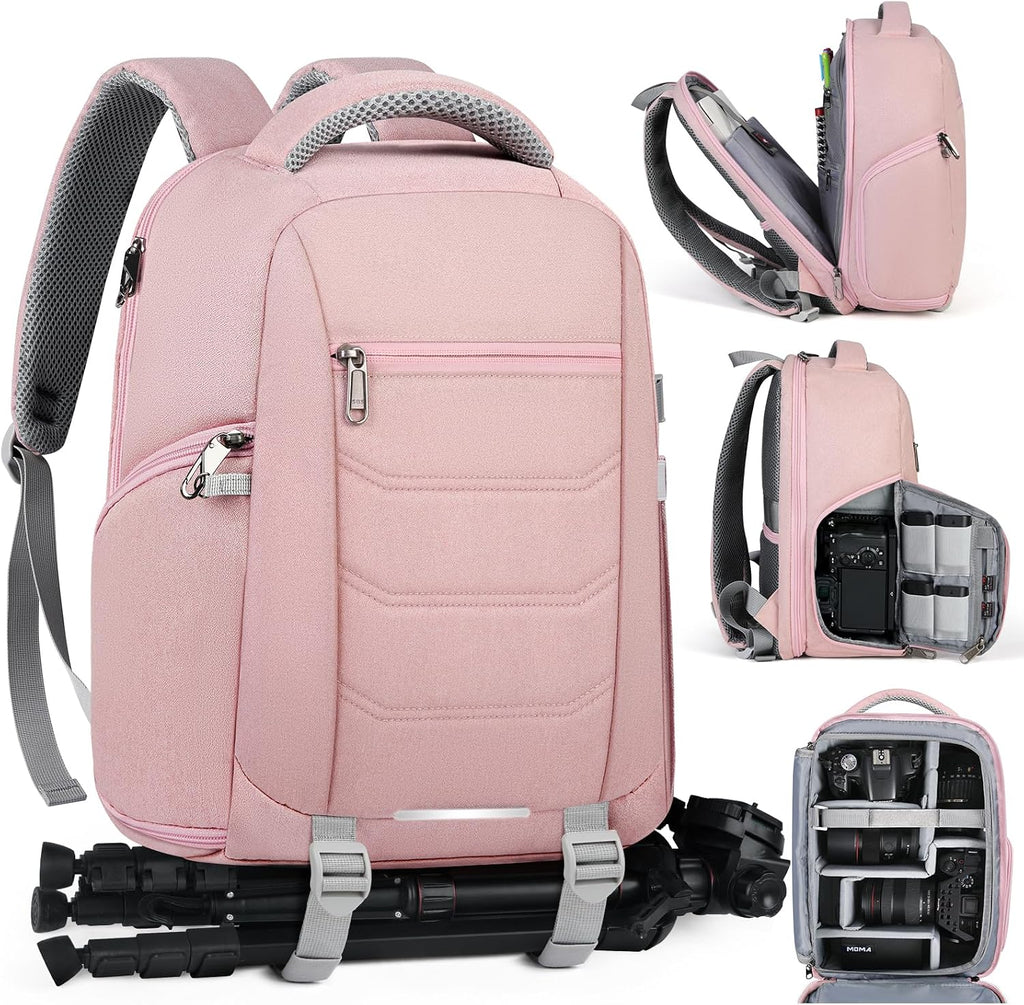 SDYSM Camera Bag for DSLR SLR Mirrorless Camera, 14 Inch Camera Backpack