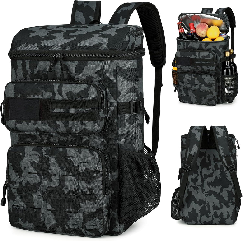 30L Tactical Backpack Cooler Insulated Leak-Proof with Bottle Opener for Daytrip Camping Beach Picnic
