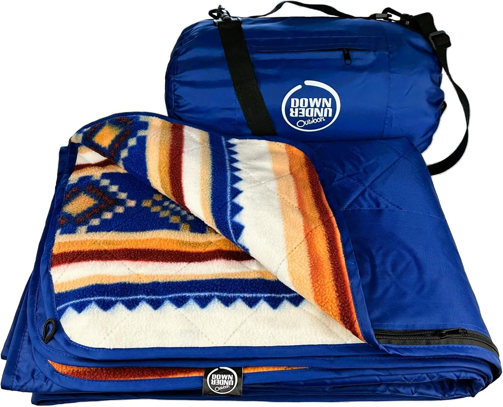 DOWN UNDER OUTDOORS Waterproof 350 GSM Fleece or Sherpa Stadium Blanket