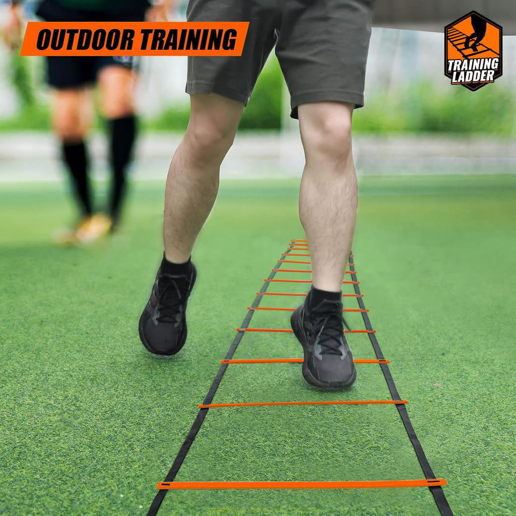 Teenitor Agility Ladder Speed Ladder Training Ladder for Soccer, Speed, Football Fitness Feet Training Carry Bag Agility Training Equipment 13 rungs, 23 feet