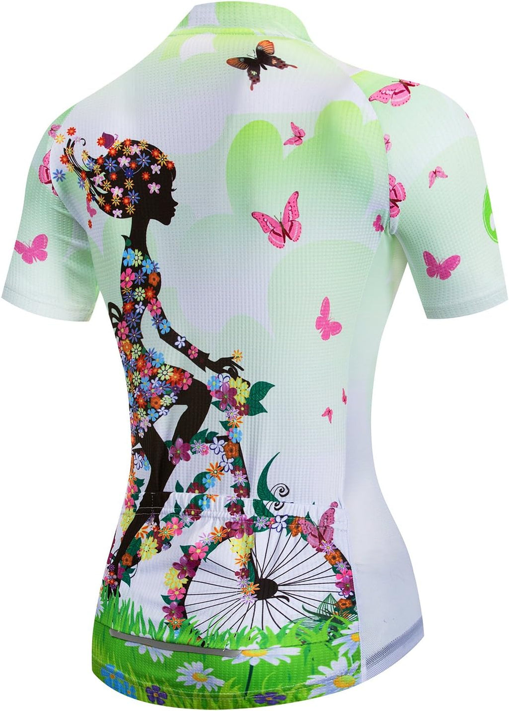 JPOJPO Womens Cycling Jersey,Bike Shirt Quick-Dry Breathable Reflective S-2XL Tops